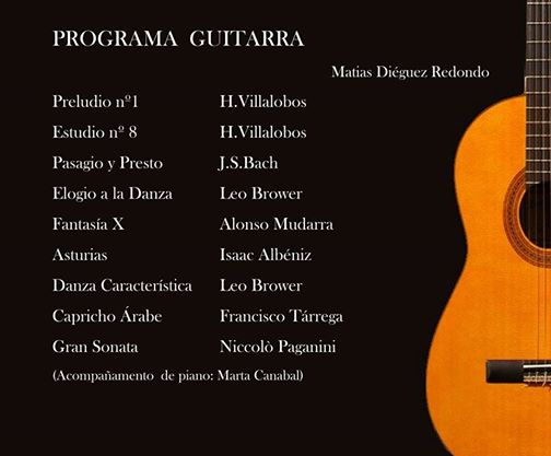 Concierto de graduación de Matías Diéguez Redondo en el Teatro Lauro Olmo