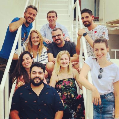 Alberte Montes con el equipo de La Ventana (Cadena Ser)